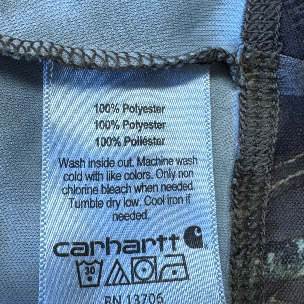 Like new! Carhartt Force Fatigue Camo Raglan Short-Sleeve T-Shirt - Picture 4 of 5